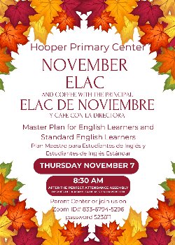 November ELAC flyer